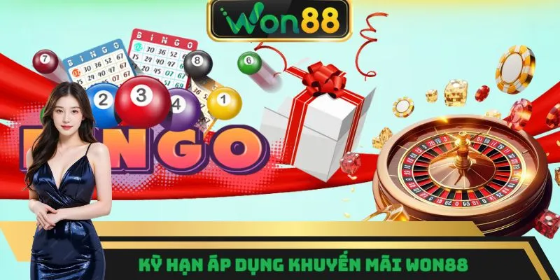 Kỳ hạn áp dụng khuyến mãi Won88