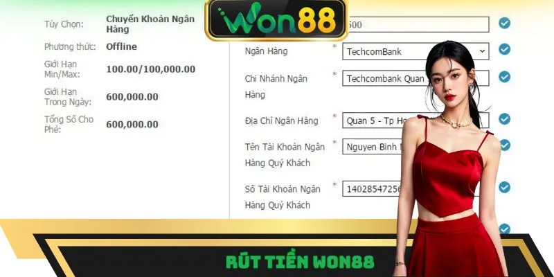 Rút tiền Won88